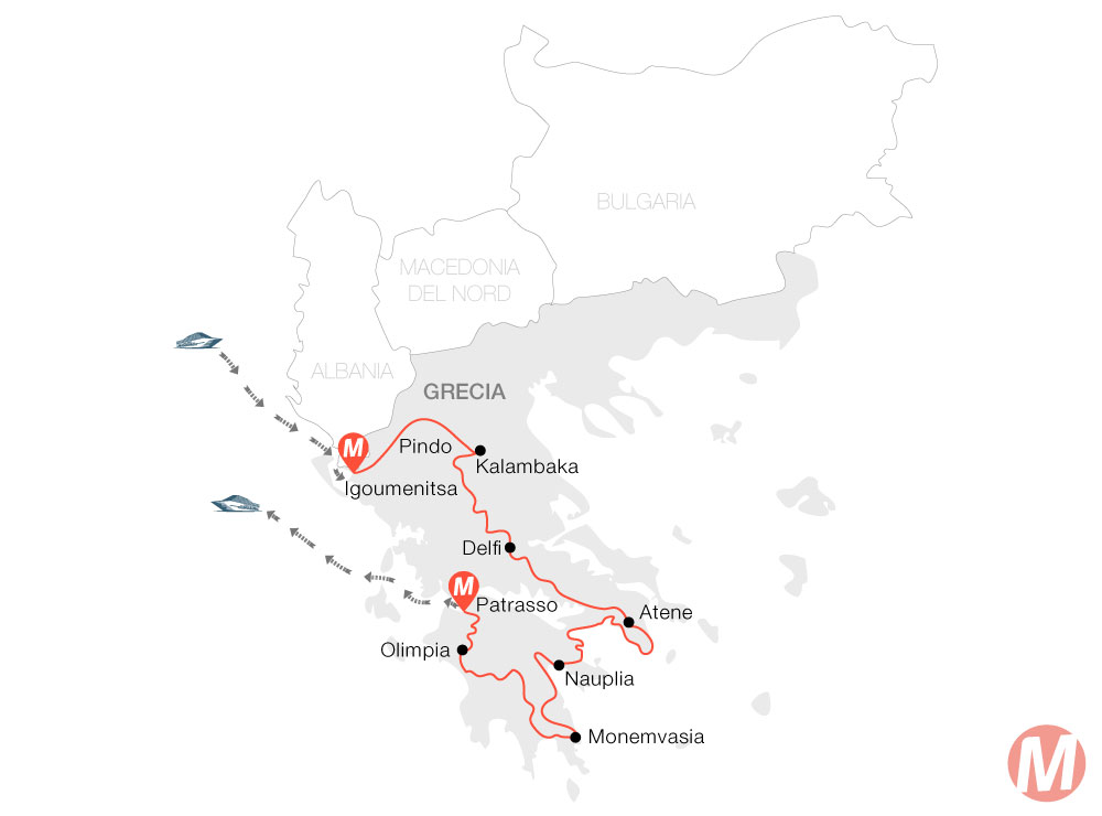 viaggio moto itinerario grecia